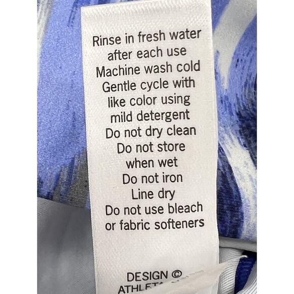 NWT~Athleta Women’s Swim Wailea Long Sleeve Rashguard Blue Size Large - Picture 14 of 14